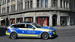 Eine leere Straße in München