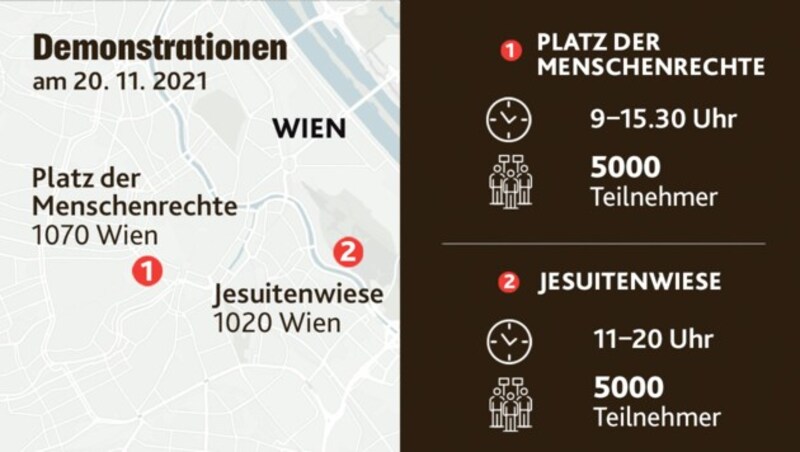 (Bild: Krone KREATIV | Karte: OpenStreetMap)