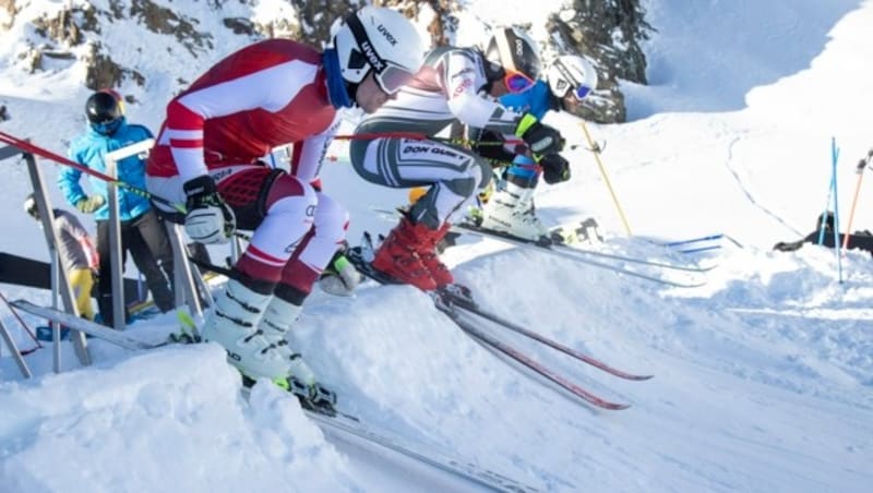 Maxi Jagg (l.) ist der „dienstälteste“ Skicrosser aus dem Ländle. (Bild: Maurice Shourot)