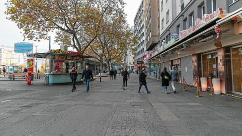 In der Innenstadt war für einen Einkaufssamstag sehr wenig los. (Bild: Malena Brenek)