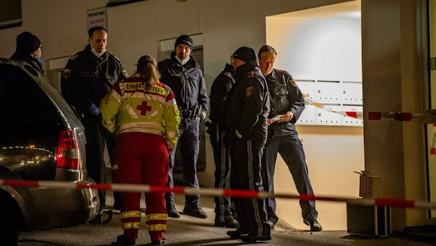 Die Einsatzkräfte von Polizei und Rettung waren vor Ort. (Bild: Zeitungsfoto.at/Team)