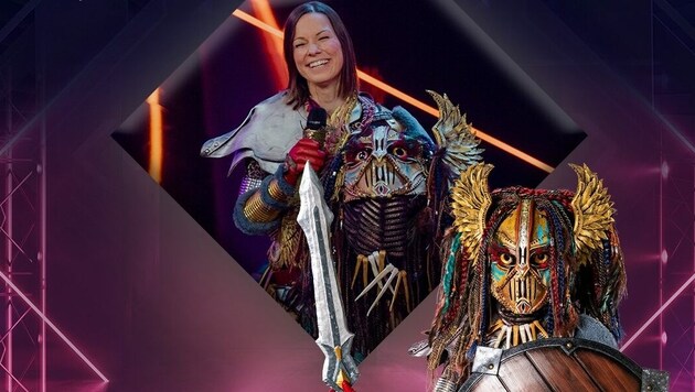 Die Heldin Christina Stürmer wurde demaskiert. (Bild: Facebook/The Masked Singer Germany)