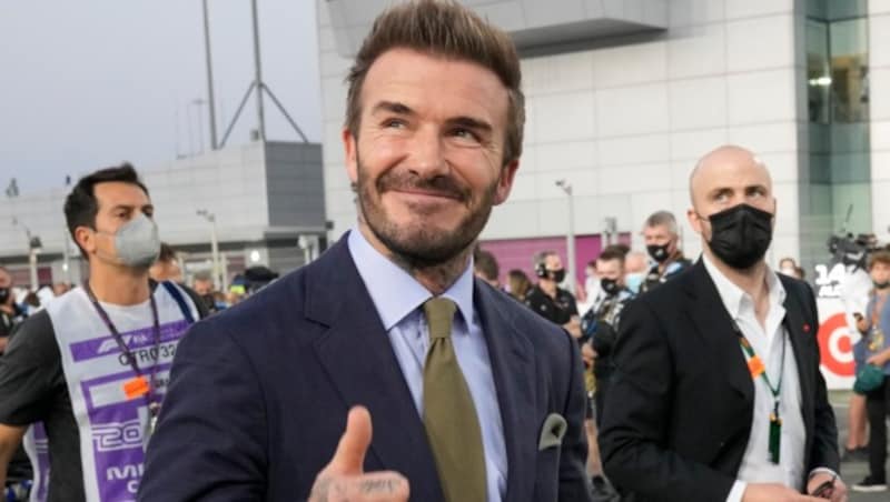 David Beckham beim Qatar Formula One Grand Prix in Lusail. (Bild: AP/Darko Bandic)