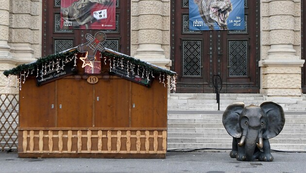 Lockdown. Die Christkindlmärkte sind zu. (Bild: APA/Roland Schlager)