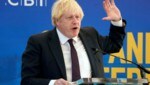 Der britische Premier Boris Johnson zog bei seiner Rede einen interessanten Vergleich mit Moses und sprach über die Zeichentrickfigur Peppa Wutz. (Bild: AP)