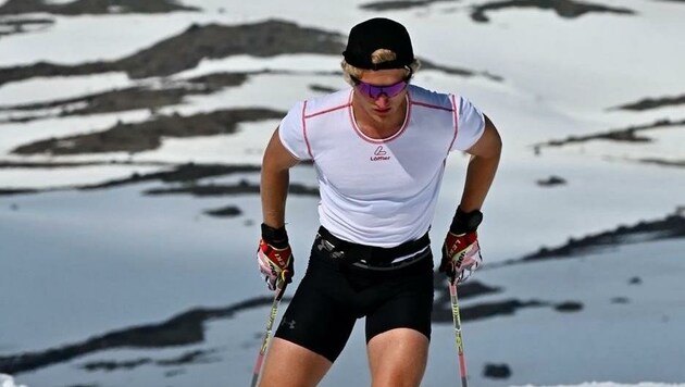 Langläufer Mika Vermeulen beim Training in Norwegen (Bild: Arne Olav Wagenius)
