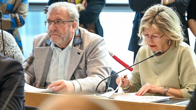 Die Linzer MFG-Gemeinderäte Norbert Obermayr und Vera Schachner (Bild: Alexander Schwarzl)