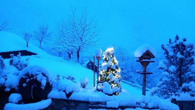 In weiten Teilen Kärntens hat es in der Nacht auf Sonntag kräftig geschneit. Wie auf diesem Foto - so startete Gmünd in den Sonntag. (Bild: Elisa Aschbacher)