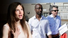 Amanda Knox (links) und Rudy Guede (Bildmitte) (Bild: APA/AP/AFP)