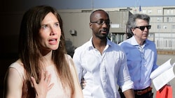 Amanda Knox (links) und Rudy Guede (Bildmitte) (Bild: APA/AP/AFP)