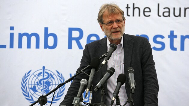 Seit 2004 arbeitet Gerald Rockenschaub für die Weltgesundheitsorganisation. (Bild: APA/AFP/SAID KHATIB)