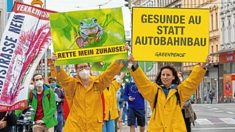 Klimaprotest im Sommer 2021 gegen die Lobau-Schnellstraße (Bild: SEPA.Media KG | Isabelle Ouvrard | www.sepa.media)