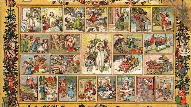 Der beliebte Bild-Adventkalender mit religiösen Motiven findet sich bis heute in Salzburgs Stuben wieder. (Bild: Honorar)