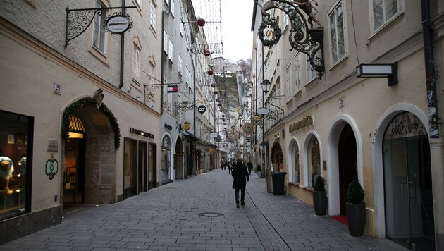 Noch dominieren leere Einkaufsstraßen. (Bild: Tröster Andreas)