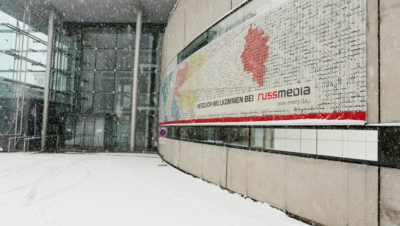 Der Hauptsitz des Medienunternehmens Russmedia in Schwarzach (Bild: Dietmar Mathis Fotografenmeister)