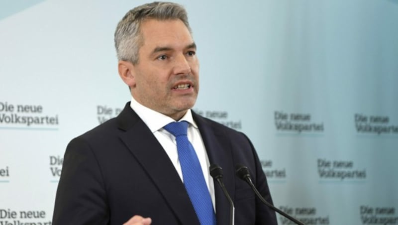Der designierte Bundeskanzler und ÖVP-Bundesparteiobmann Karl Nehammer (Bild: APA/Roland Schlager)