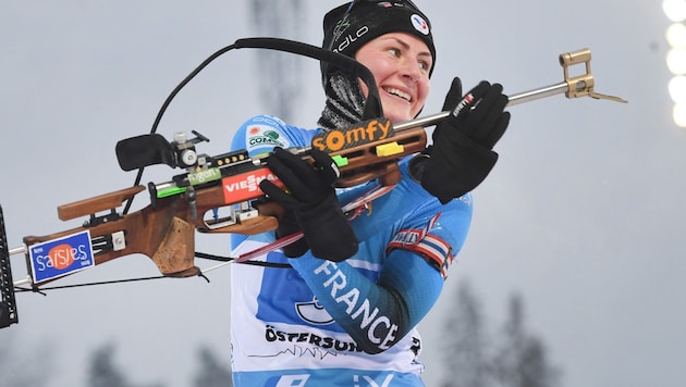 Eine der Siegerinnen, Frankreichs Justine Braisaz-Couchet. (Bild: AFP/FREDRIK SANDBERG)