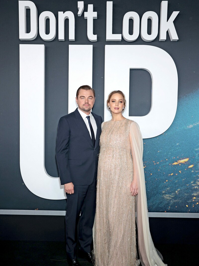 Leonardo DiCaprio und Jennifer Lawrence (Bild: 2021 Getty Images)