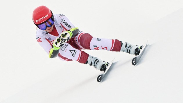Ariane Rädler hat in dieser Saison bereits einen dritten Platz im Weltcup-Super-G von Zauchensee eingefahren. (Bild: APA/AFP/Fabrice COFFRINI)