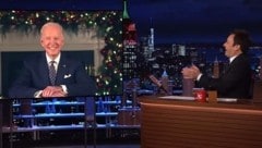 US-Präsident Joe Biden verriet in der „Tonight Show“ von Entertainer Jimmy Fallon, dass er sein Frühstück selbst macht. (Bild: The Tonight Show)