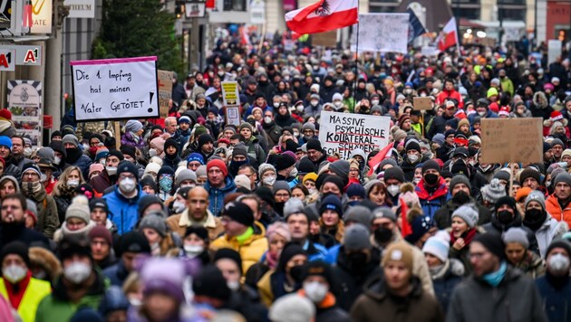 Bild von der Demo am 12. Dezember in Wien (Bild: Wenzel Markus)