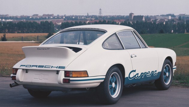 1972 bewarb Porsche den neuen 911 Carrera RS mit dem Slogan „Deutschlands schnellstes Auto“. (Bild: Hersteller)