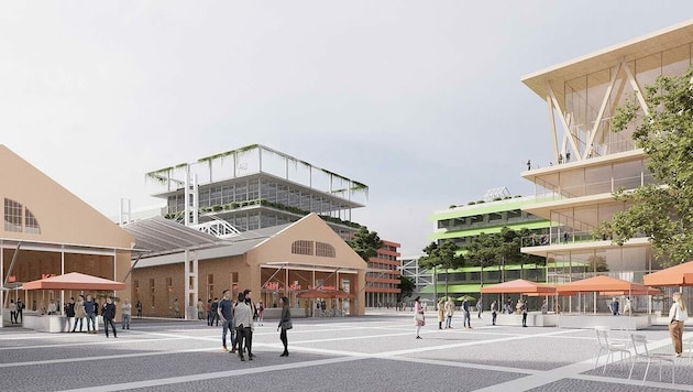 So könnte das neue Klagenfurter Bahnhofsviertel aussehen (Bild: Kosmos Architects)