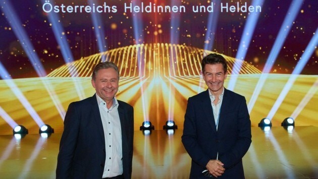 Der scheidende und der neue ORF-General: Alexander Wrabetz, Roland Weißmann. (Bild: Starpix/Alexander TUMA)