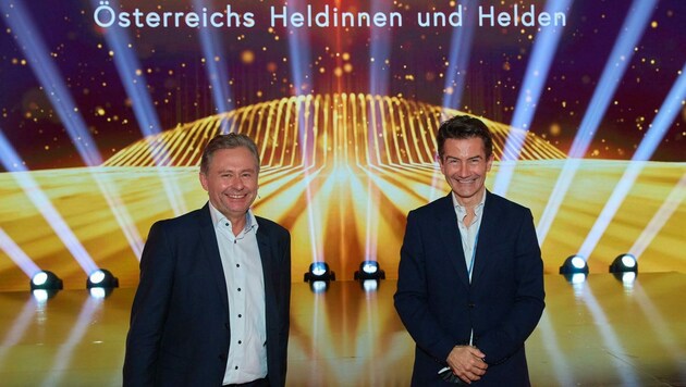 Der scheidende und der neue ORF-General: Alexander Wrabetz, Roland Weißmann. (Bild: Starpix/Alexander TUMA)