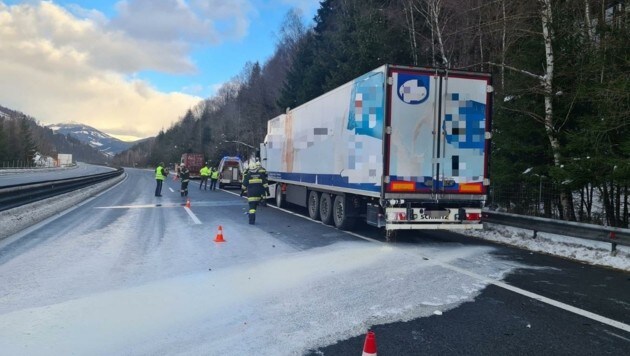Erst am Montag ist es auf der A10 im Liesertal zu einem Lkw-Unfall gekommen. Regelmäßig sind dort Laster involviert. (Bild: Feuerwehr Gmünd)