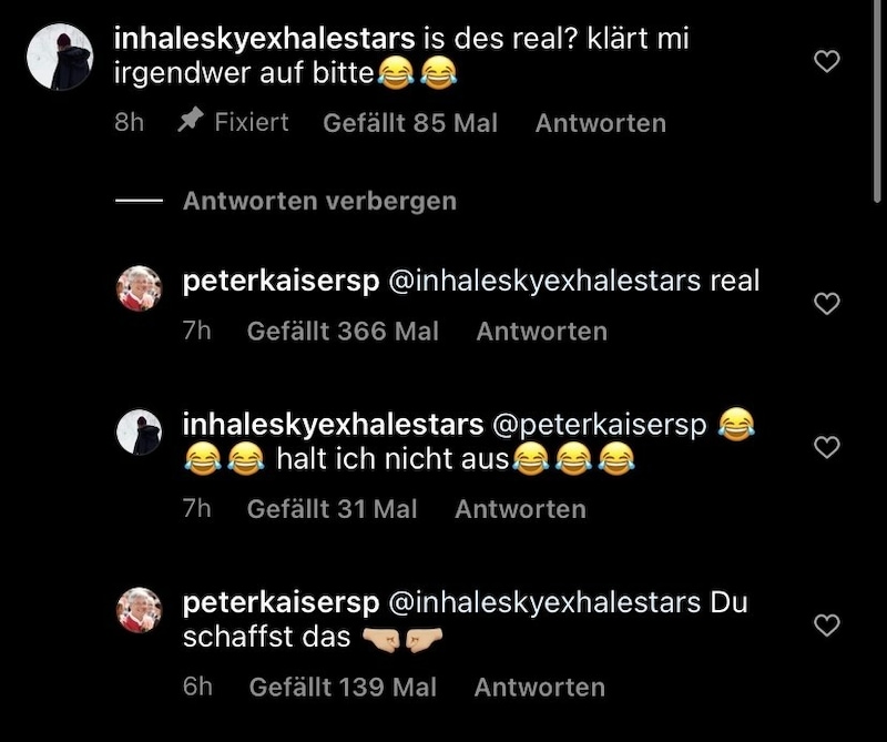 Kaiser bestätigte, ja, die Videobotschaft stammt wirklich von ihm. (Bild: Instagram)