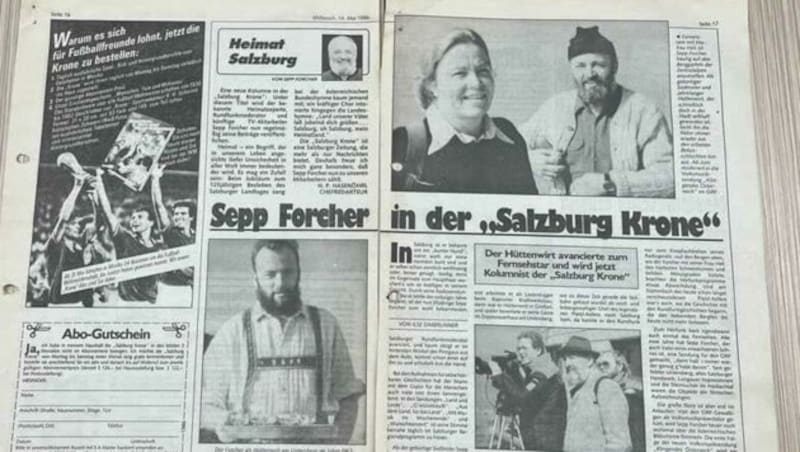 Am 14. Mai 1986 wurde Sepp Forcher als neuer Kolumnist vorgestellt (Bild: Archiv)