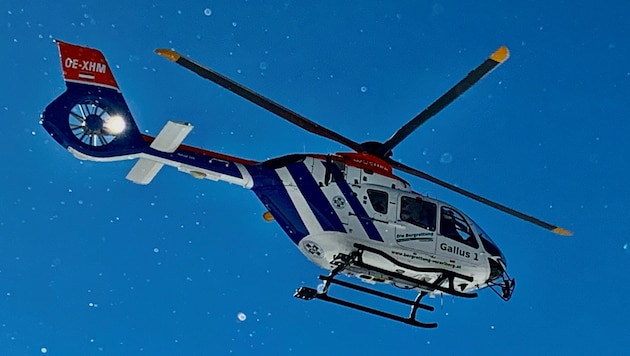 Helicopter operation in the Golm ski resort in Vorarlberg. (Bild: Bergrettung Vorarlberg, Wucher Helicopter)