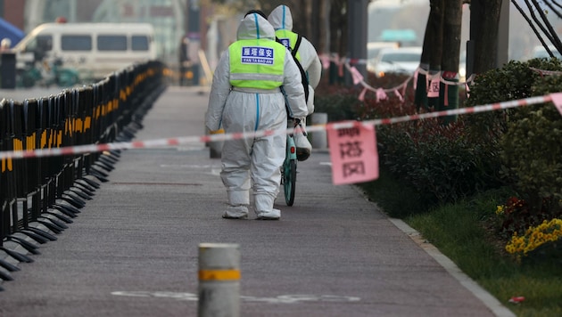 Nach einigen Dutzend Corona-Infektionen musste in der chinesischen Millionenstadt Xi‘an der Lockdown verhängt werden. (Bild: AFP)