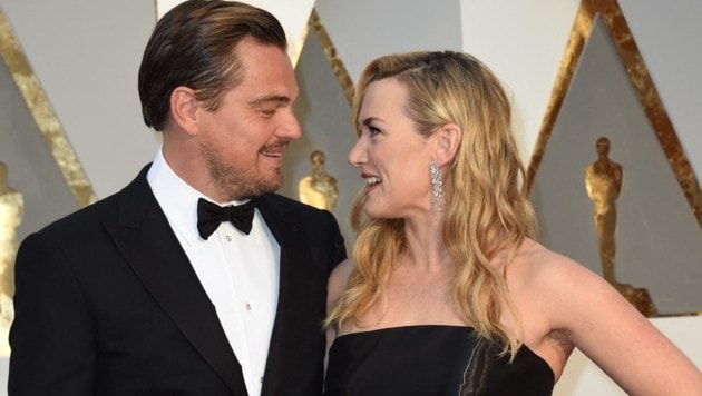 Leonardo DiCaprio und Kate Winslet bei der Oscar-Gala 2016 in Hollywood (Bild: APA/AFP PHOTO / VALERIE MACON)