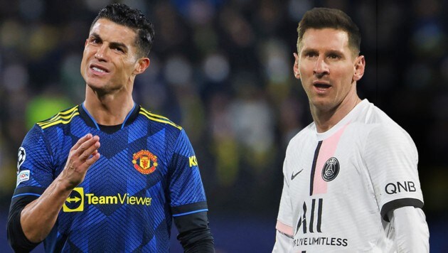 Cristiano Ronaldo (li.) und Lionel Messi (Bild: AFP, krone.at-grafik)