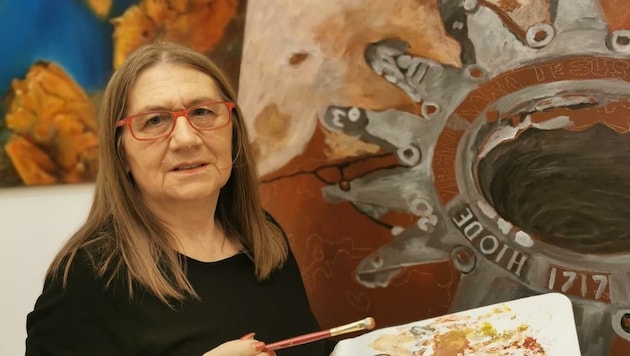 Lucja Radwan malt, seit sie denken kann. Seit Jahren ist sie für ihre überdimensionalen Ölbilder bekannt, auf denen sie die Schönheit von Tropfsteinhöhlen zeigt. Auch Papst Johannes Paul II. hatte eines ihrer Werke in seiner privaten Sammlung. (Bild: Radwan)