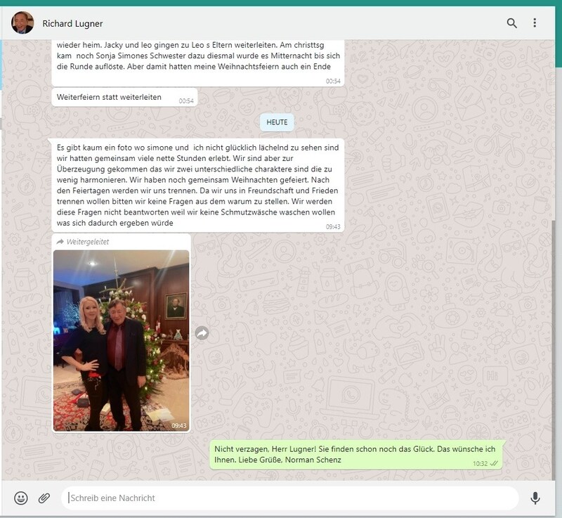 ADABEI auf WhatsApp-Empfang: Lugner schrieb von seiner Trennung per Textnachricht. (Bild: zVg)