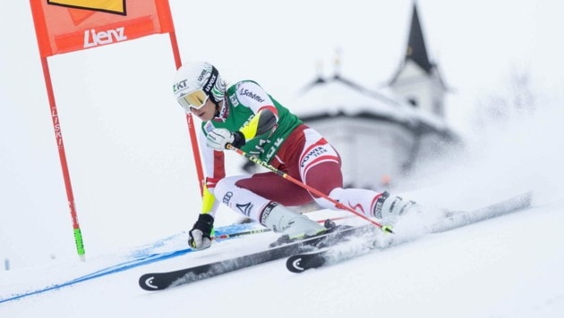 1390 Tage nach ihrem letzten Weltcupstart, gab die Vorarlbergerin Elisabeth Kappaurer in Lienz ein Comeback - vorerst noch als Vorläuferin. (Bild: GEPA pictures)