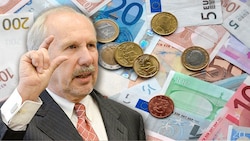 Ewald Nowotny: „Ohne gemeinsame Währung hätten wir die Finanzkrise so nicht geschafft.“ (Bild: Pixabay, APA/Herbert Neubauer,Krone KREATIV)