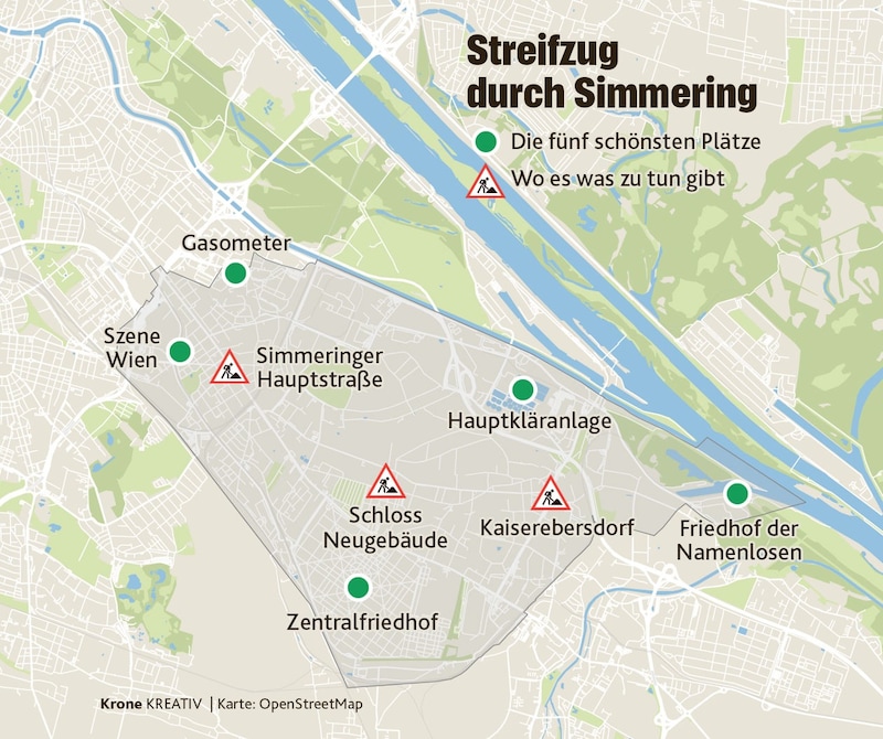 (Bild: Krone KREATIV, OpenStraeetMap)