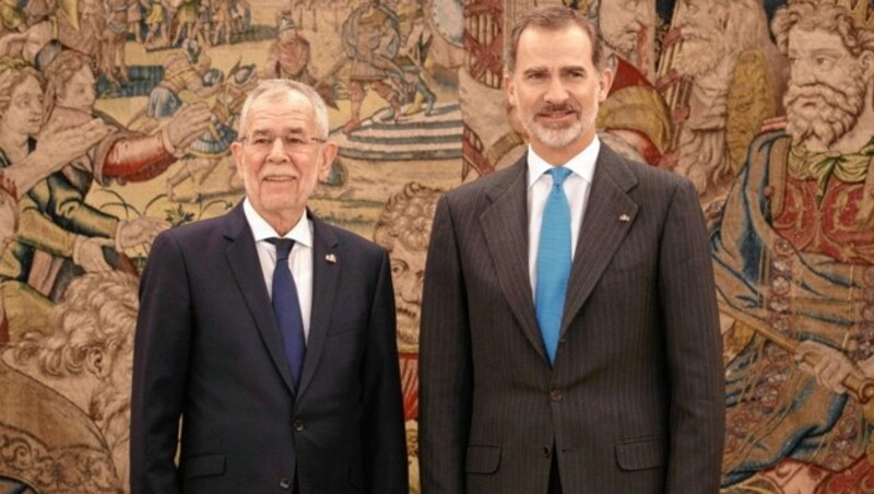 Bundespräsident Van der Bellen und Felipe kennen einander. (Bild: Peter LECHNER)