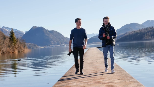 Johannes Böhm und Anton Steiner am Ufer des Fuschlsees (Bild: Tschepp Markus)