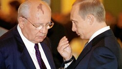 Begegnung zweier russischer Welten: Michail Gorbatschow, Wladimir Putin (Bild: REUTERS)