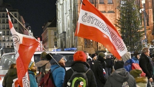 Einige Salzburger nehmen den Weg auf sich, um zu Demonstrationen nach Wien zu fahren. (Bild: HANZ PUNZ)