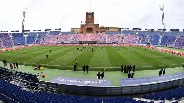 Nur Aufwärmen, kein Match im Stadio Renato Dall‘Ara des FC Bologna (Bild: JENNIFER LORENZINI / REUTERS / picturedesk.com)