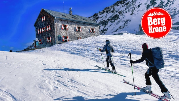 Die Glorer Hütte ist ein lohnendes Tourenziel für alle Skitourengeher und Schneeschuhwanderer und ist auch für Anfänger geeignet (Bild: Wallner Hannes)