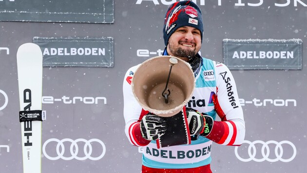 Nina Ortlieb verfolgte die Sternstunde von Johannes Strolz in Adelboden vor dem TV und freute sich sehr für den Warther. (Bild: GEPA pictures)