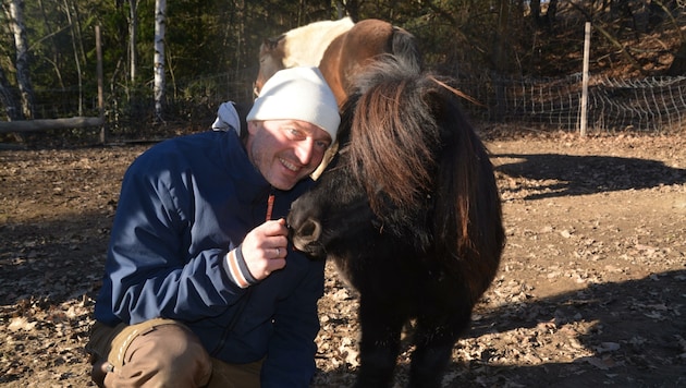 Andreas Nussbaumer mit Pony Wendy. (Bild: Charlotte Titz)