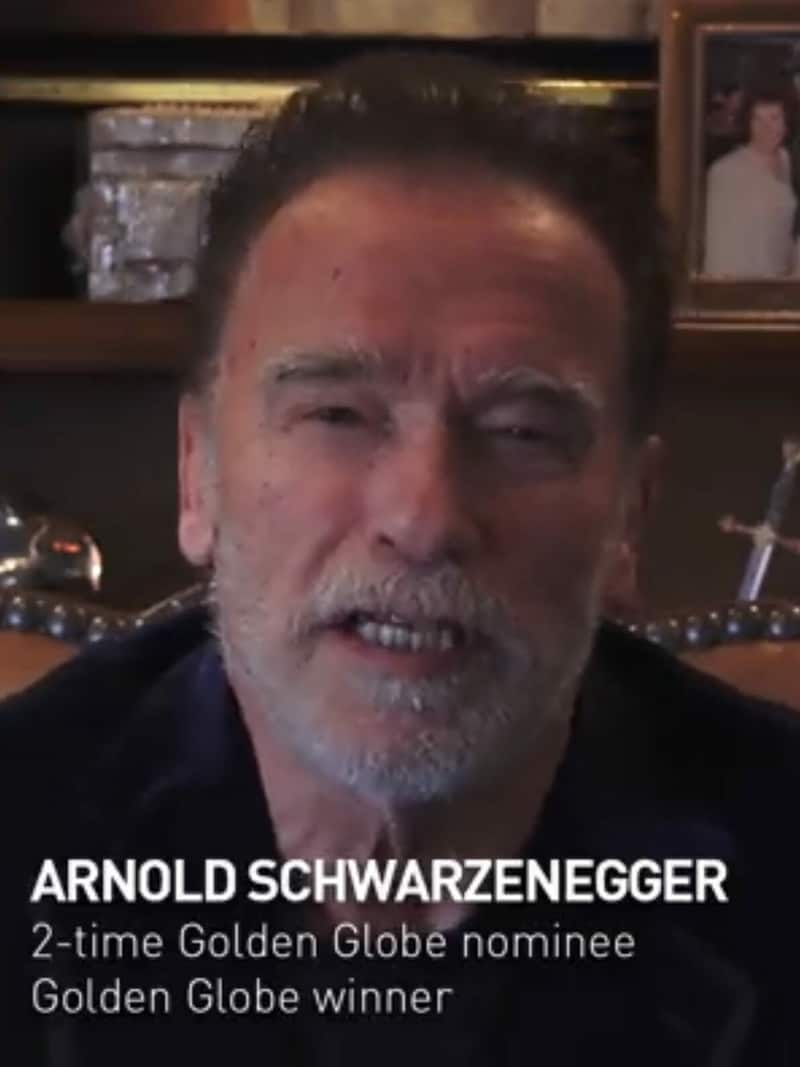 Arnold Schwarzenegger meldete sich bei den Golden Globes mit einer Videobotschaft zu Wort. (Bild: Enterpress News)